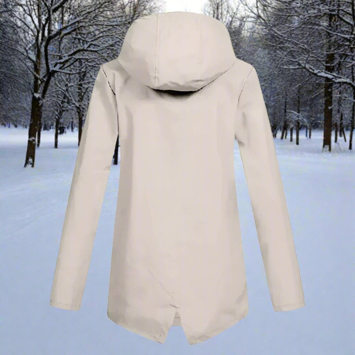 Lorraine hooded longline rain jacket
