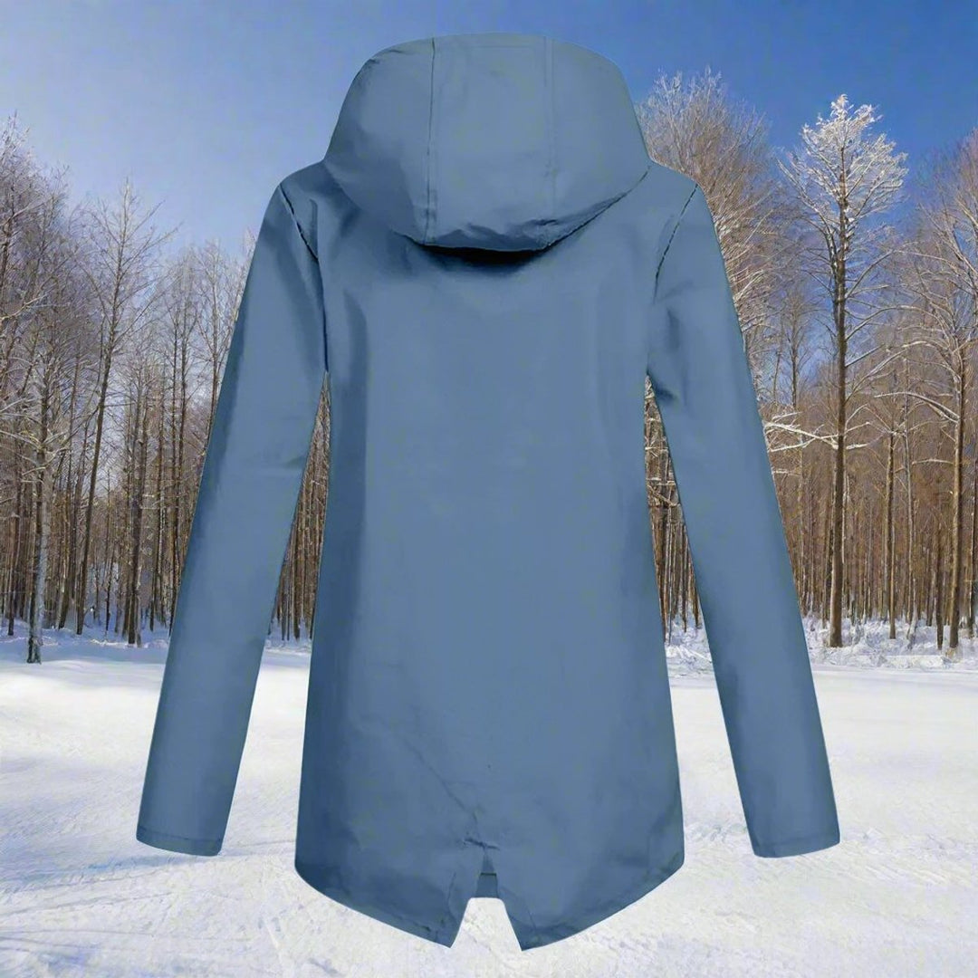 Lorraine hooded longline rain jacket